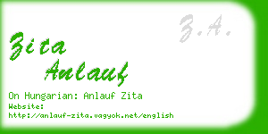 zita anlauf business card
